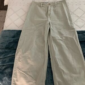 Zara Wide-Leg Light Green Pants